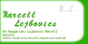 marcell lejbovics business card